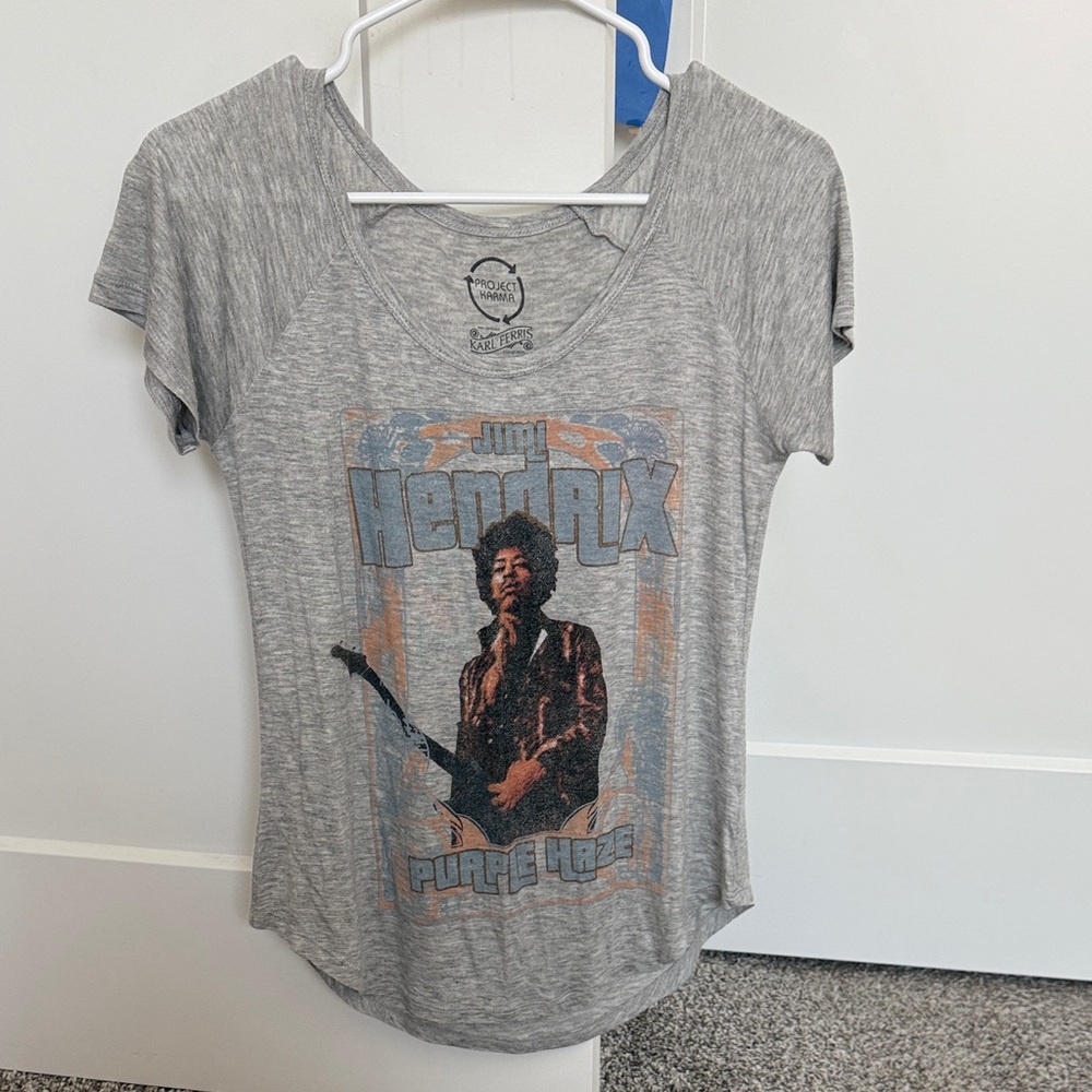 Gray Jimi Hendrix Graphic Tee